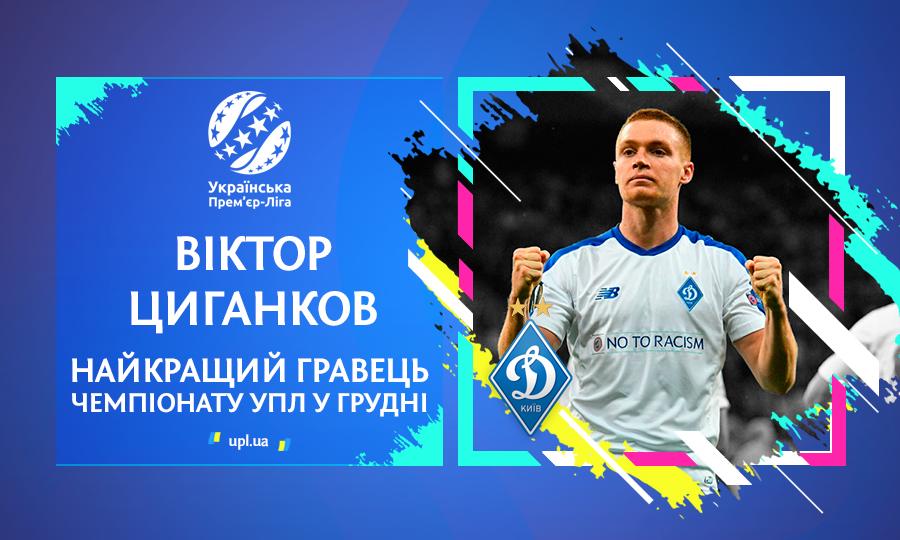 Віктор Циганков став найкращим футболістом УПЛ в грудні / upl.ua Віктор Циганков став найкращим футболістом УПЛ в грудні / upl.ua