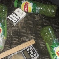 Зеленый чай: пес унюхал три бутылки марихуаны на КПП 