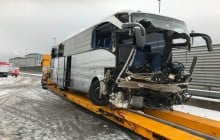В Швейцарии при аварии автобуса один человек погиб, еще 45 травмированы (фото)