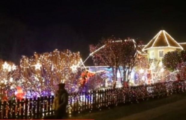 Жительница Австрии превратила собственный двор в настоящую рождественскую сказку (видео)