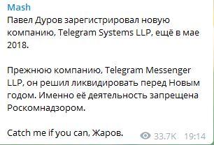 Скріншот - Telegram