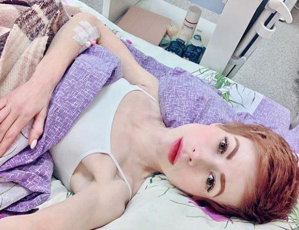 Ведущая показала фото из больницы / фото instagram.com/elena_kristina_lebed