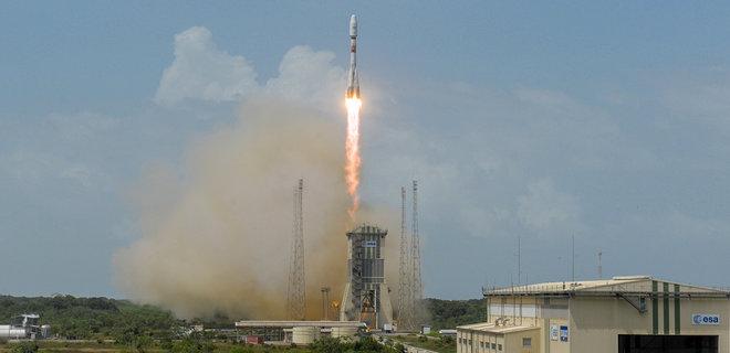 Старт ракеты Сюоз-СТ на космодроме Куру / фото Роскосмос Старт ракеты Сюоз-СТ на космодроме Куру / фото Роскосмос