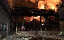 На Ивано-Франковщине произошел масштабный пожар на химзаводе (видео)