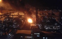 Пожежа на хімзаводі у Калуші: відео з висоти пташиного польоту