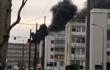 Three injured as fire breaks out on roof of Lyon university after 'gas bottle explosion' – media