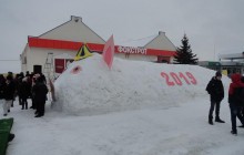 В Одесской области слепили из снега 16-метровую свинью-рекордсмена (фото)