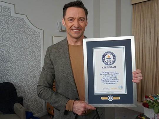 Х'ю Джекман потрапив до Книги рекордів Гіннеса / фото guinnessworldrecords.com Х'ю Джекман потрапив до Книги рекордів Гіннеса / фото guinnessworldrecords.com