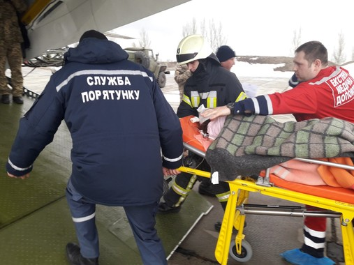 Впервые проведена аэромедицинская эвакуация / фото moz.gov.ua