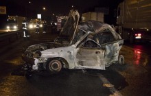 У Києві пасажир таксі згорів живцем в результаті моторошної ДТП (фото, відео)