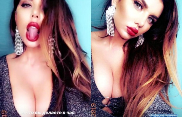 Екс-"віагра", яка втекла до РФ, "засвітила" пишні груди у сукні з екстремальним декольте (фото)