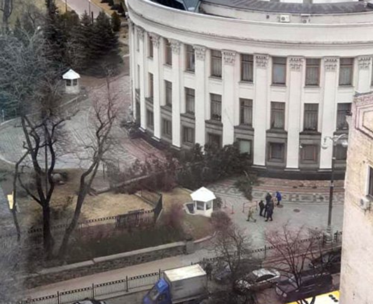 Под Радой дерево заблокировало любимый выезд Парубия / LB.ua