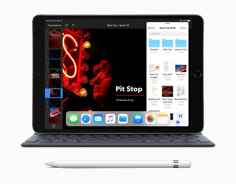 iPad Air  поддерживает Apple Pencil и клавиатуры Smart Keyboard \ apple.com
