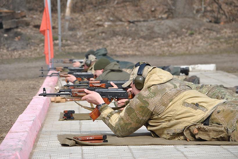 Каждая из пяти команд состояла из восьми гвардейцев \ Нацгвардия Каждая из пяти команд состояла из восьми гвардейцев \ Нацгвардия