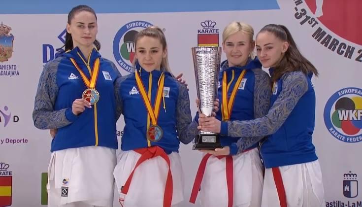 Жіноча збірна України з карате завоювала золото чемпіонату Європи / НОК України Жіноча збірна України з карате завоювала золото чемпіонату Європи / НОК України