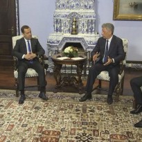 Ukraine's prominent pro-Russian politicians Medvedchuk, Boyko meet Medvedev in Moscow, again