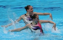 Ukrainian synchronized swimming pairs win gold at FINA duet events in Paris (Video)