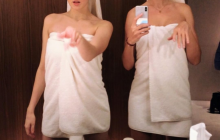 Леся Никитюк и MARUV устроили танцы в полотенцах на голое тело (фото, видео)