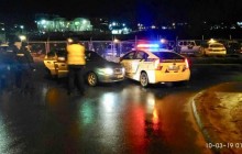 У Львові п‘яний працівник автосервісу на краденій машині протаранив поліцейське авто (фото, відео)