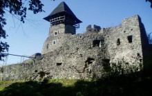 На Закарпатье ветер повалил башню Невицкого замка (фото)