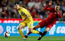 Сборная Украины выстояла в матче с чемпионами Евро Португалией, сыграв вничью