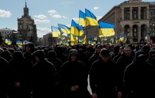 У центрі Києва проходить акція «Нацкорпусу» проти розкрадань коштів в оборонному секторі (фото, відео)