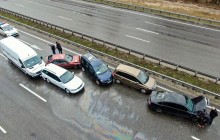 Под Киевом произошло массовое ДТП з участием девяти машин (фото, видео)