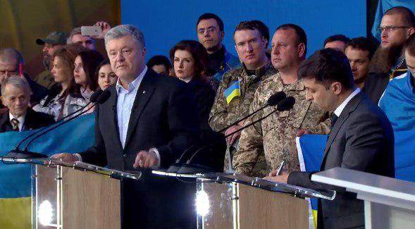 Під час дебатів Порошенко назвав Зеленського "мішком" / скріншот Під час дебатів Порошенко назвав Зеленського "мішком" / скріншот
