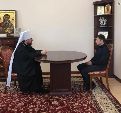 Зеленський зустрівся з митрополитом Епіфанієм (фото) Зеленський зустрівся з митрополитом Епіфанієм (фото)