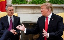 Trump hopes Russia won't be threat to NATO security