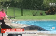 Зашел поплавать: американская семья обнаружила в своем бассейне огромного аллигатора (видео)