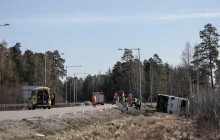 У Швеції перекинувся автобус з туристами