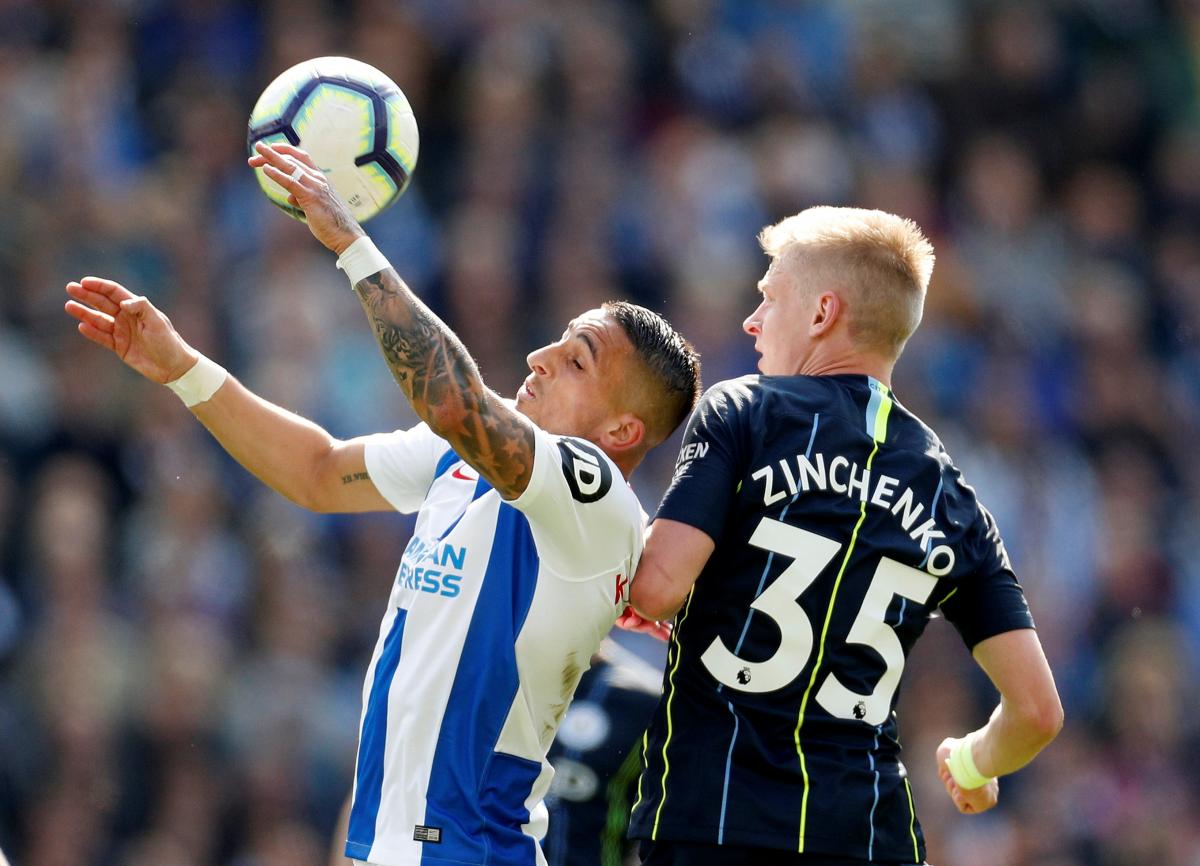 Александр Зинченко получил наивысшую оценку от СМИ за матч с "Брайтоном" / REUTERS