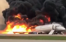 Passenger jet makes hard landing in Moscow's Sheremetyevo airport, catches fire (Updated)