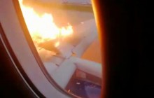 Очима пасажирів: з'явилося жахливе відео посадки палаючого літака в Шереметьєво (відео)