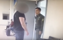 Drunk Russian passenger subdued, deported after getting aggressive with border guards at Kyiv Airport (Video)