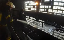 На территории Славянской ТЭС на Донбассе произошел пожар