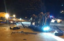 Высокопоставленный боевик "ДНР" попал в серьезную аварию в Донецке (фото)