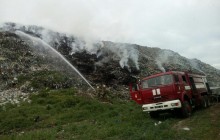 Под Полтавой горит городская свалка