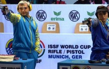 Українці Костевич і Омельчук завоювали срібло етапу Кубка світу у стрільбі з пневматичного пістолета