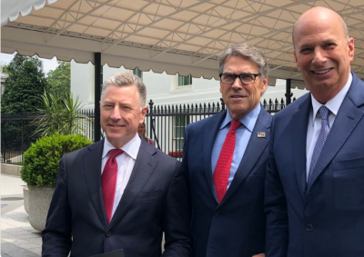 A U.S. delegation for Zelensky's inauguration was led by Secretary Perry / Photo from @SpecRepUkraine A U.S. delegation for Zelensky's inauguration was led by Secretary Perry / Photo from @SpecRepUkraine