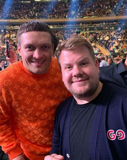 Олександр Усик і Джеймс Корден / instagram.com/klimasmanagement Олександр Усик і Джеймс Корден / instagram.com/klimasmanagement