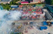 В Днепре загорелся завод по производству туалетной бумаги (фото, видео)