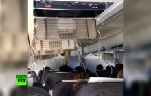Появилось видео из Boeing-737, вернувшегося в Москву из-за разгерметизации