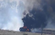 Оккупанты засняли на видео атаку на грузовик ВСУ на Донбассе