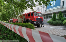 В Одессе из здания управления патрульной полиции валит дым (фото, видео)