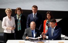 European leaders unveil model of next-gen fighter aircraft at Paris Air Show