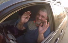 Головний "євробляхер" України попався на їзді тротуаром (відео)