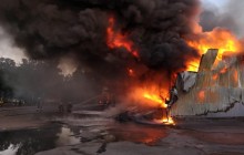 В полиции назвали предварительную причину масштабного пожара на складах секонд-хенда в Киеве