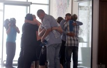 Four Ukrainian hostages freed in occupied Donbas arrive in Kyiv (Photo, video)